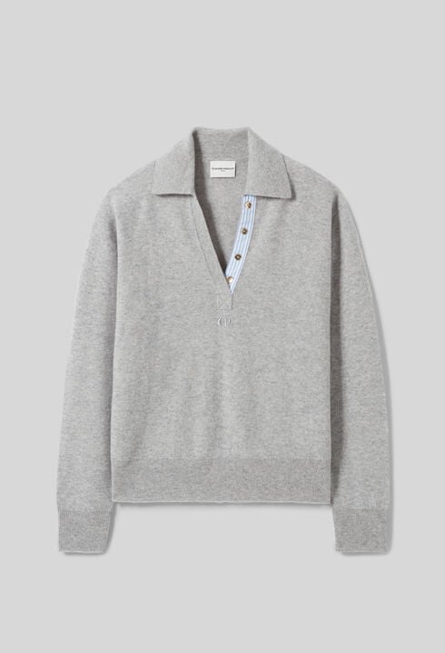 Jersey de lana con cuello de polo