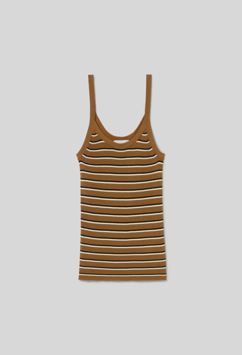 Camiseta sin mangas de punto fino