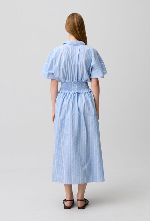 Vestido de rayas cruzado