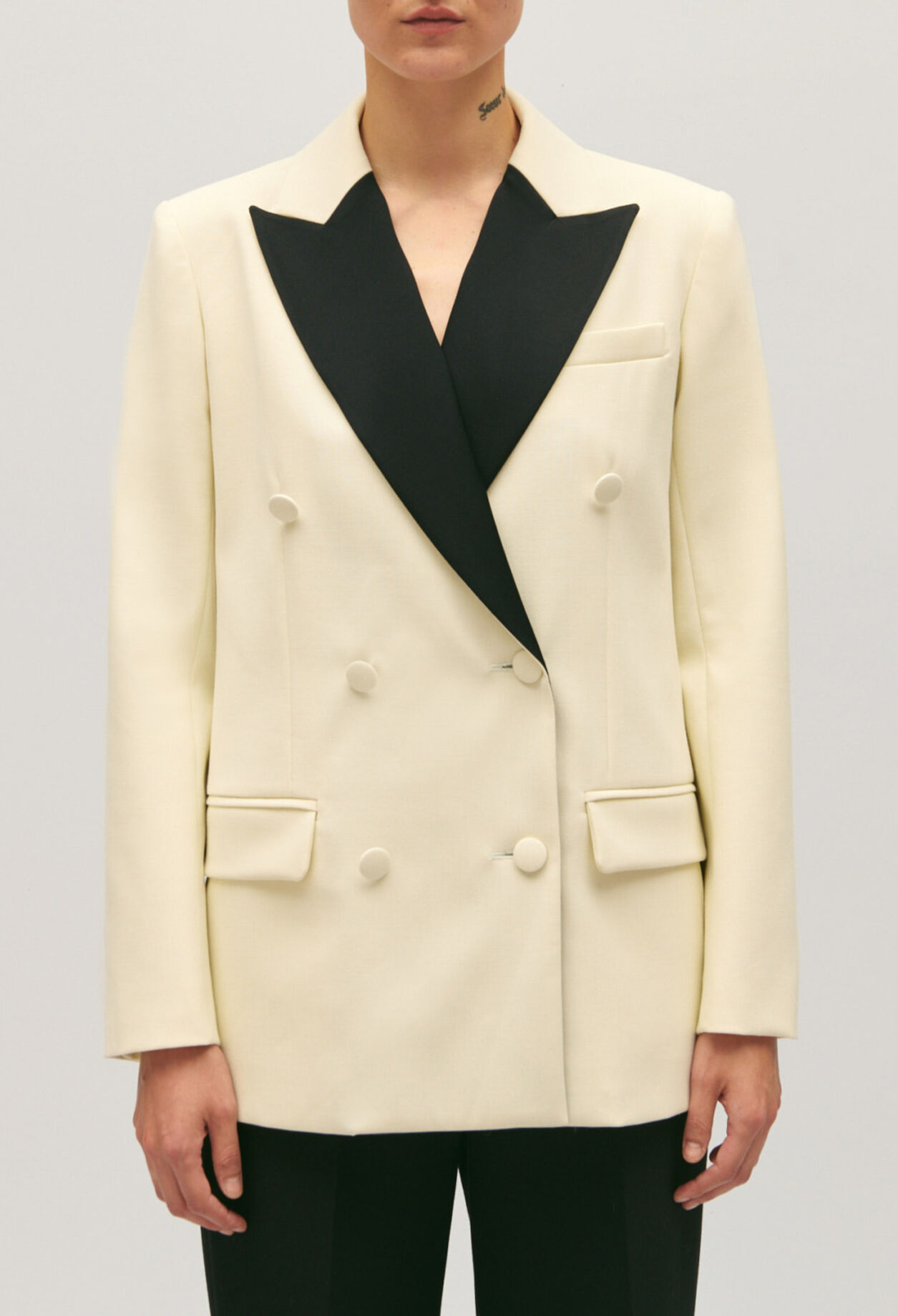 Chaqueta de traje de dos colores