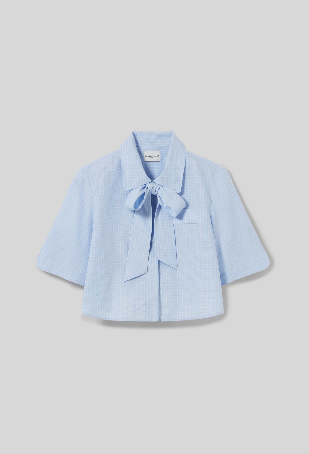 Camisa corta de cuadros