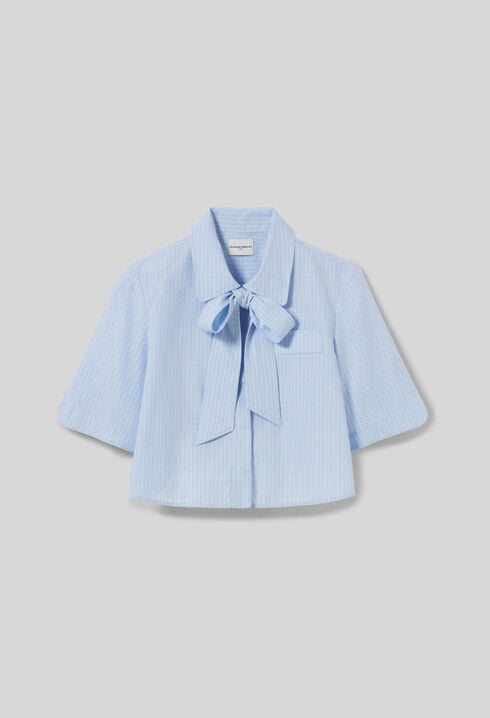 Camisa corta de cuadros