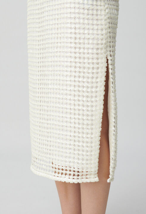 Falda midi de crochet