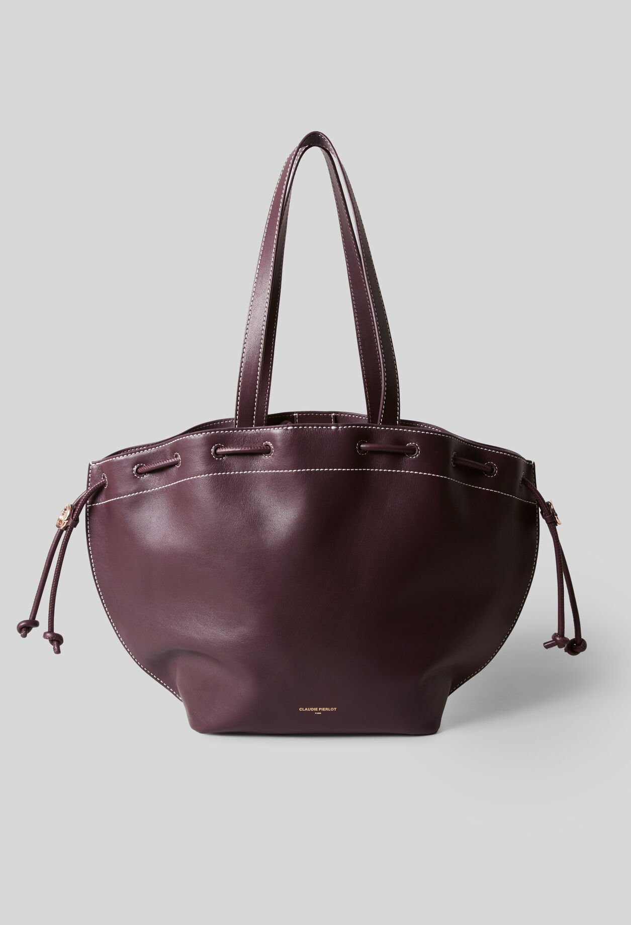 Bolso shopper de cuero liso
