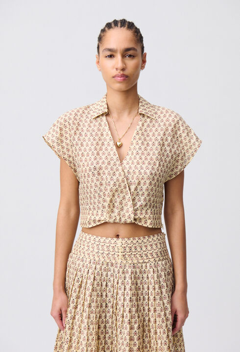 Camisa fluida corta