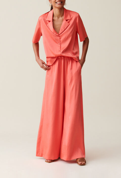 Pantal&oacute;n mandarina satinado