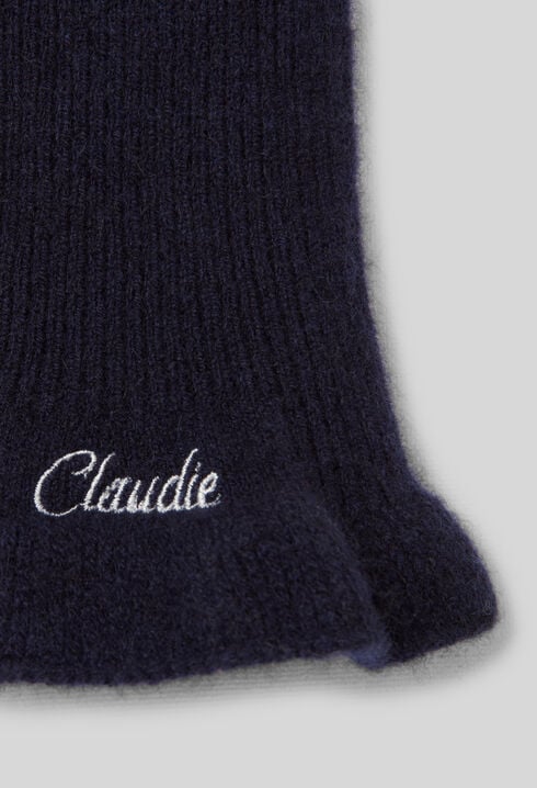 Guantes de punto bordados