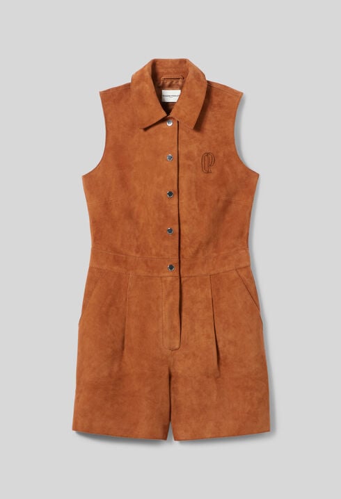 Mono de cuero sin mangas