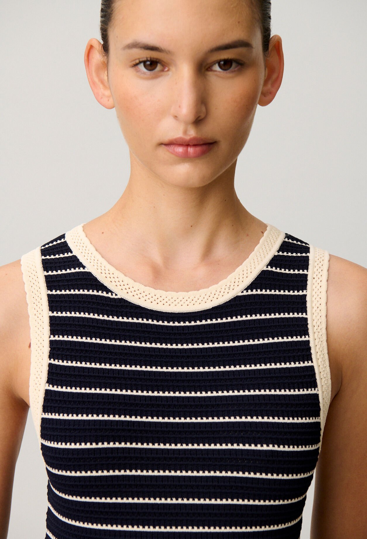 Vestido corto a rayas