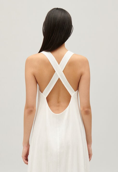 Vestido midi con volantes