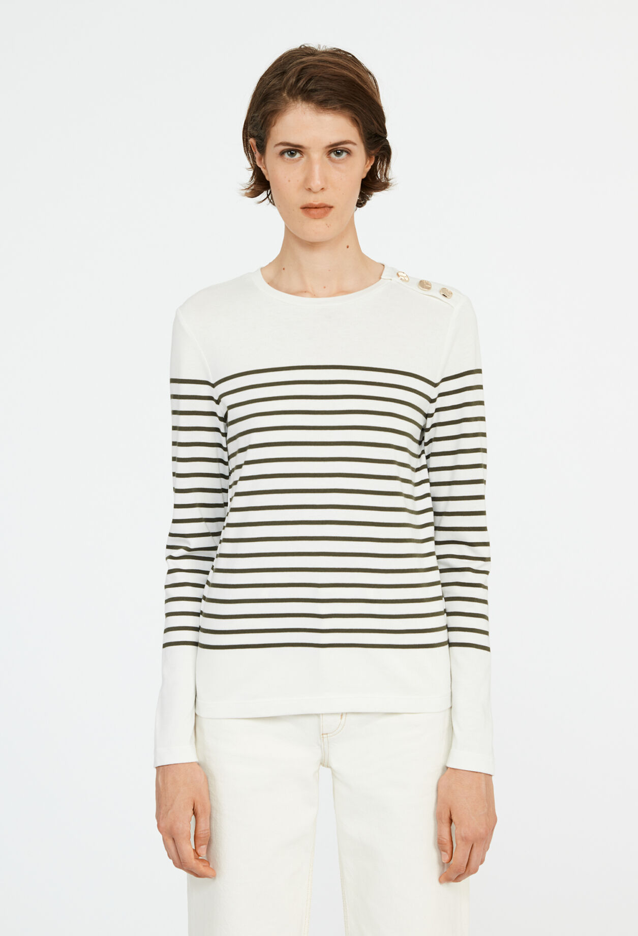 Camiseta marinera con botón