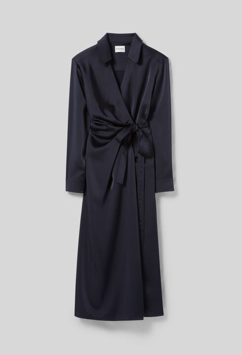 Vestido cruzado de largo medio