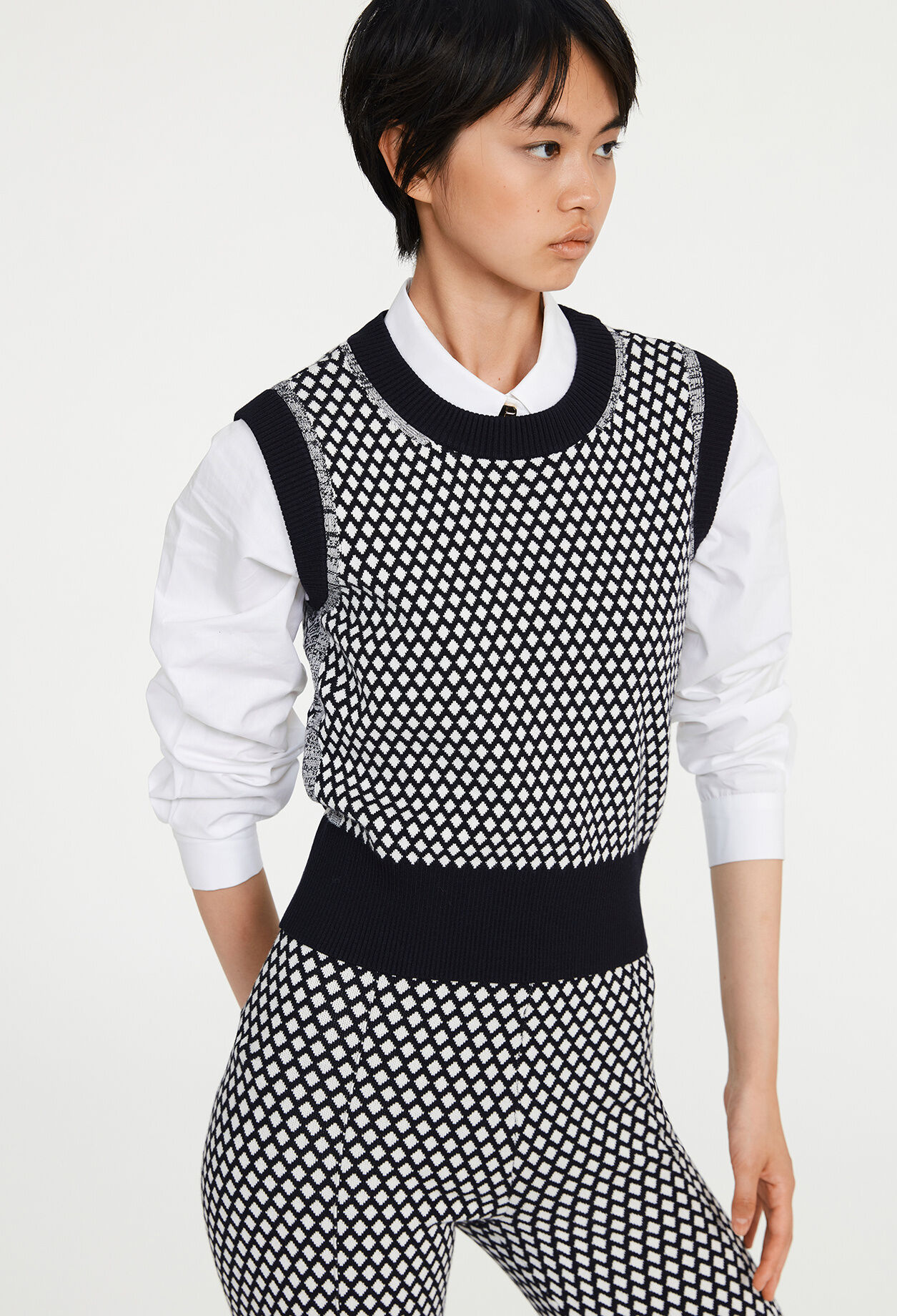 Jersey sin mangas con motivos gráficos