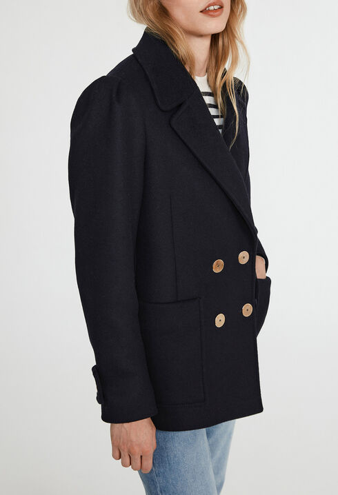 Blazer de lana con doble botonadura