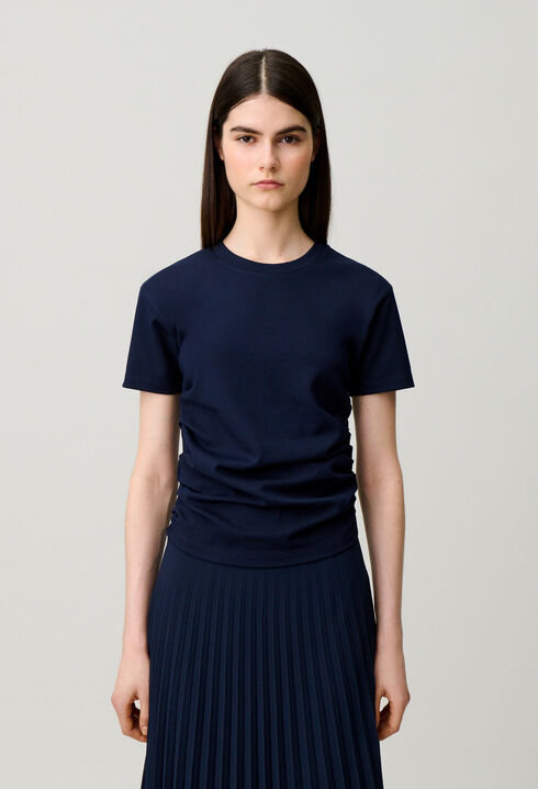 Vestido bimateria trampantojo