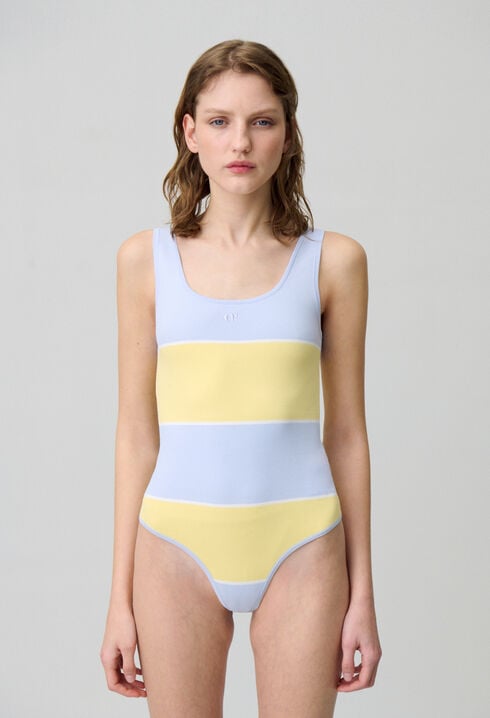Body bicolor de punto fino