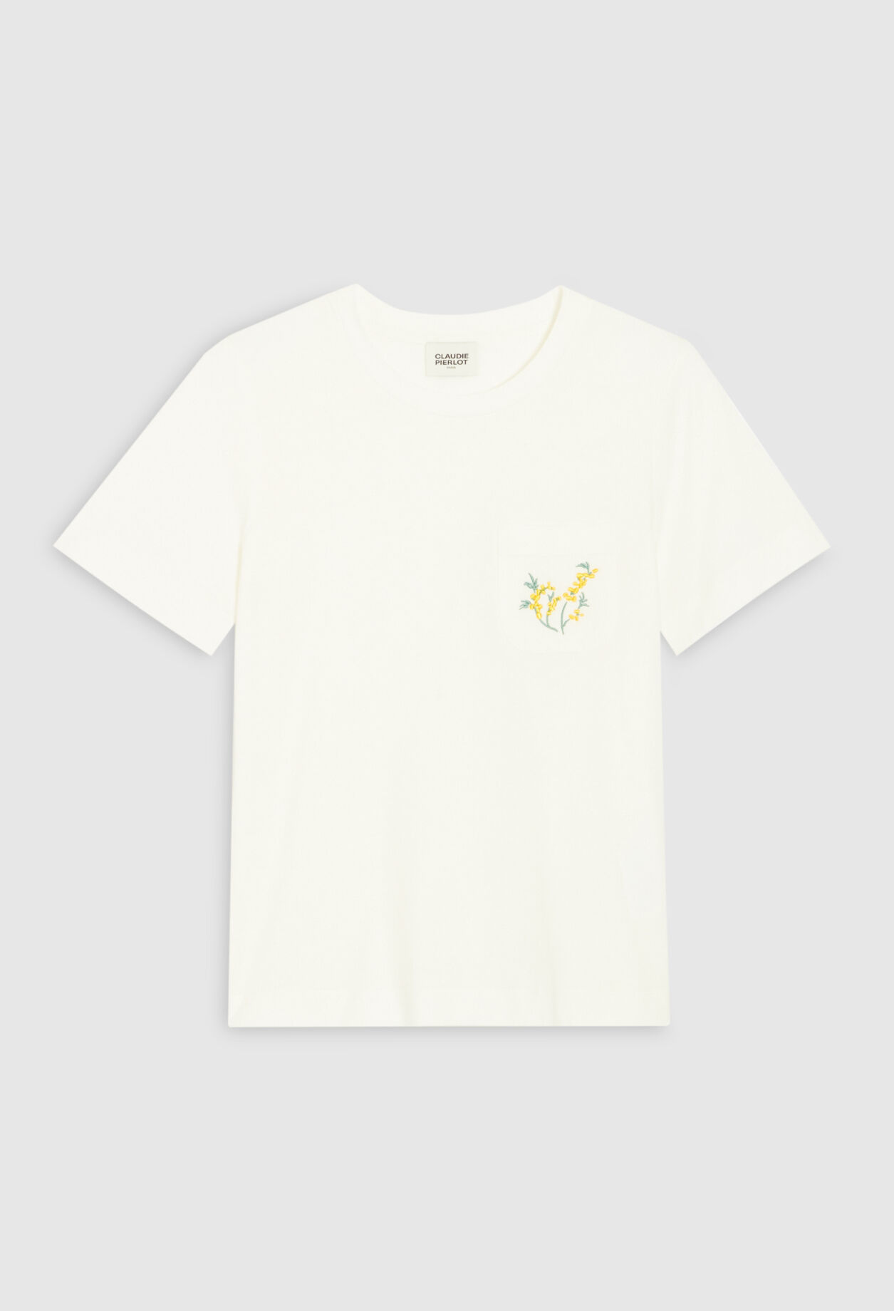 Camiseta con bolsillo bordado delantero