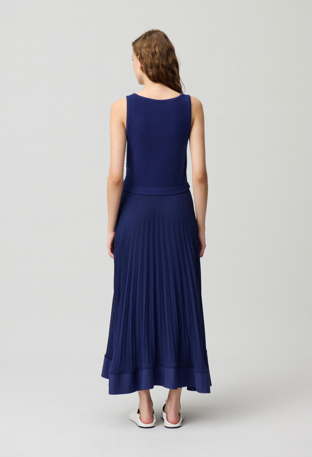 Vestido largo con trampantojo