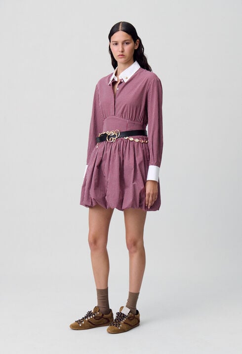 Vestido corto de cuadros