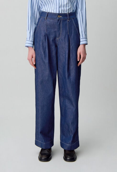 Vaquero de denim índigo recto