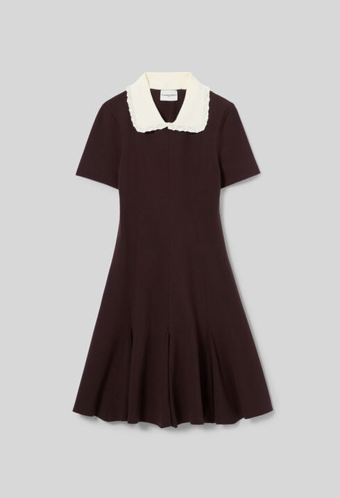 Vestido evas&eacute; punto cuello camisa