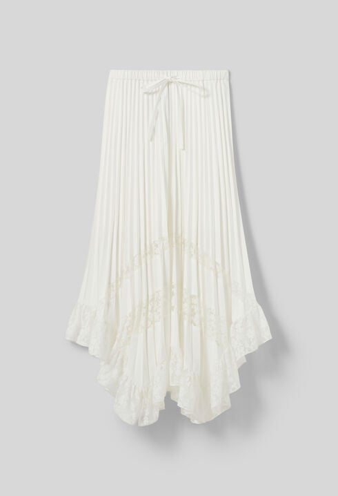Falda plisada de flores
