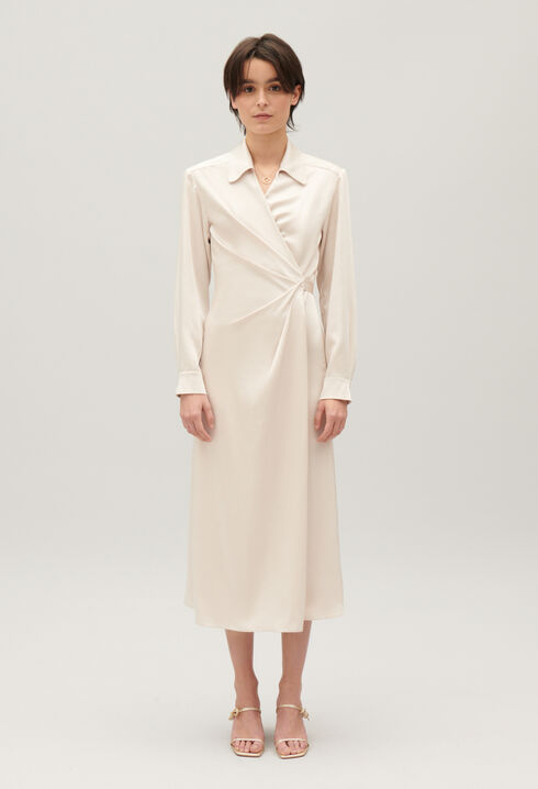 Vestido midi cruzado