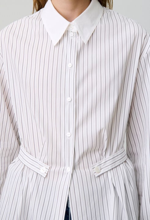 Camisa de popelín de rayas