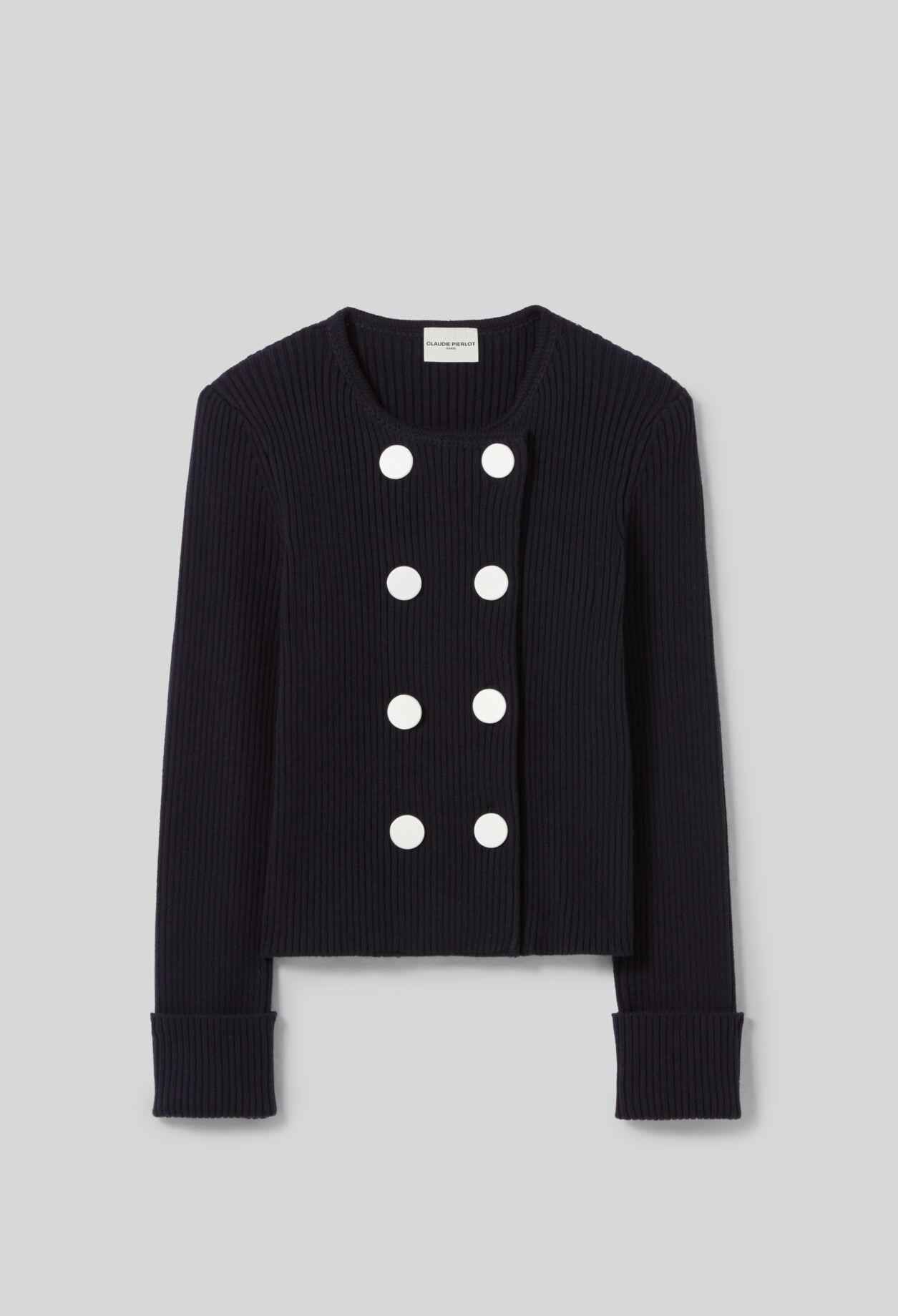 Chaqueta de lana abotonada