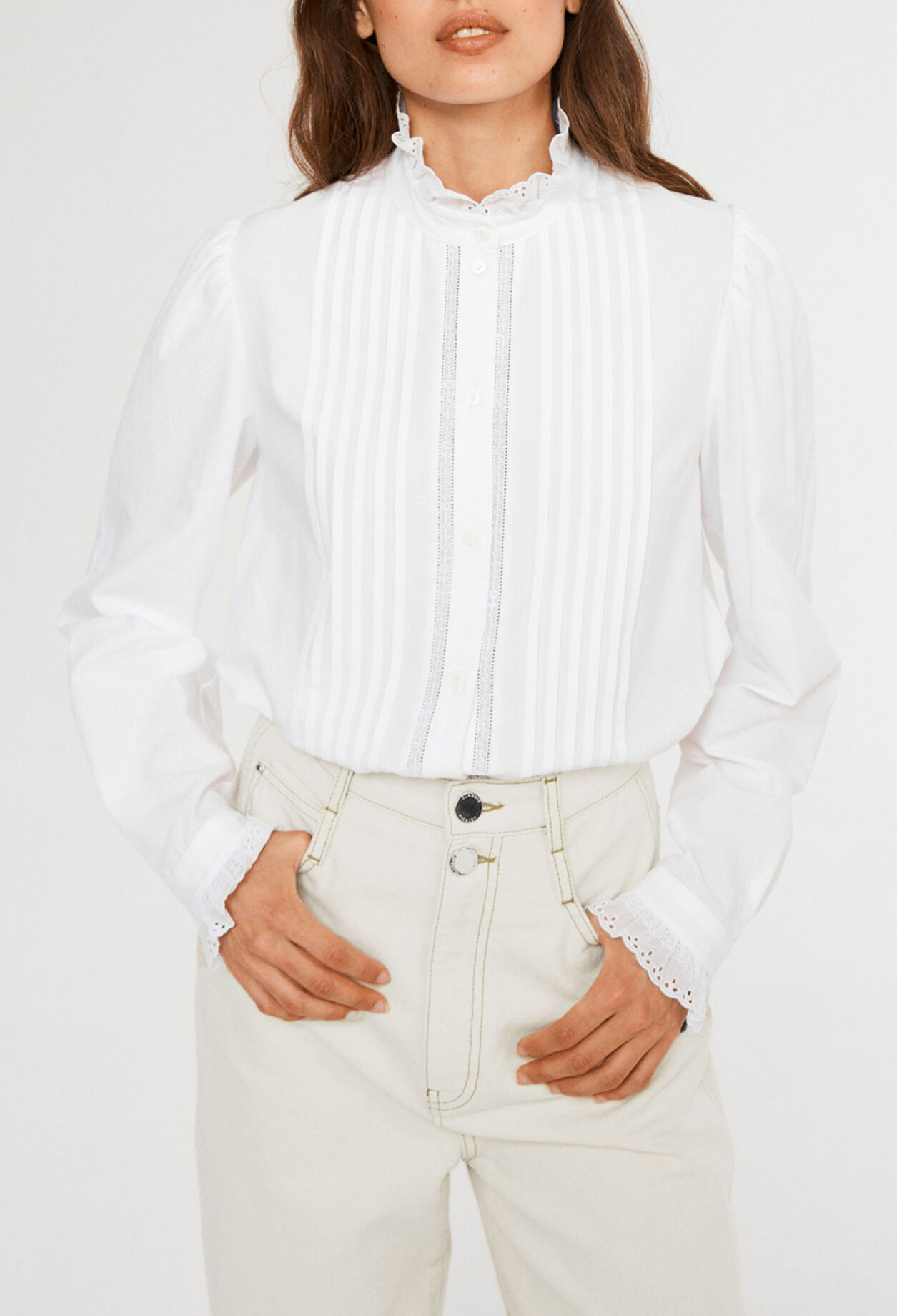 Blusa blanca de algodón