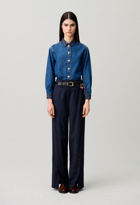 Pantal&oacute;n de mezcla de lana