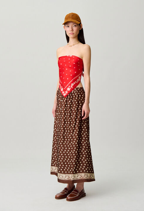 Falda estampada fluida