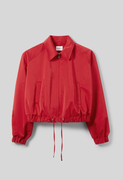 Cazadora corta satinada