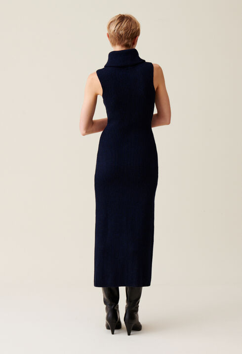 Vestido de punto con cremallera