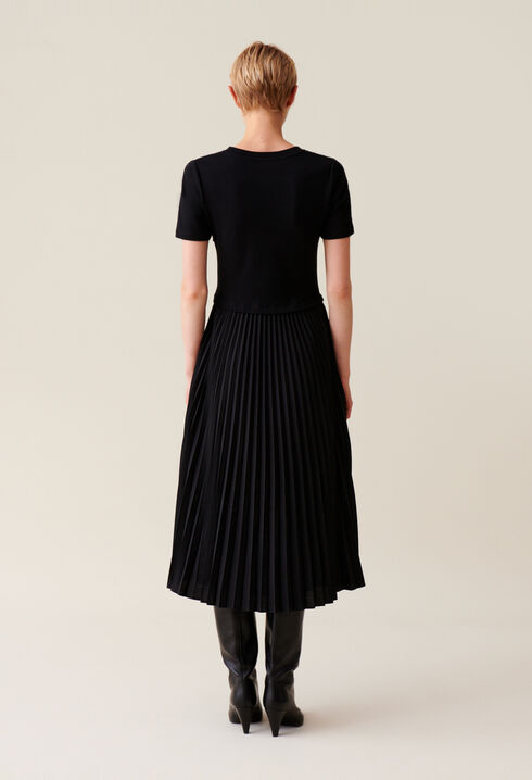 Vestido Twist de dos materiales