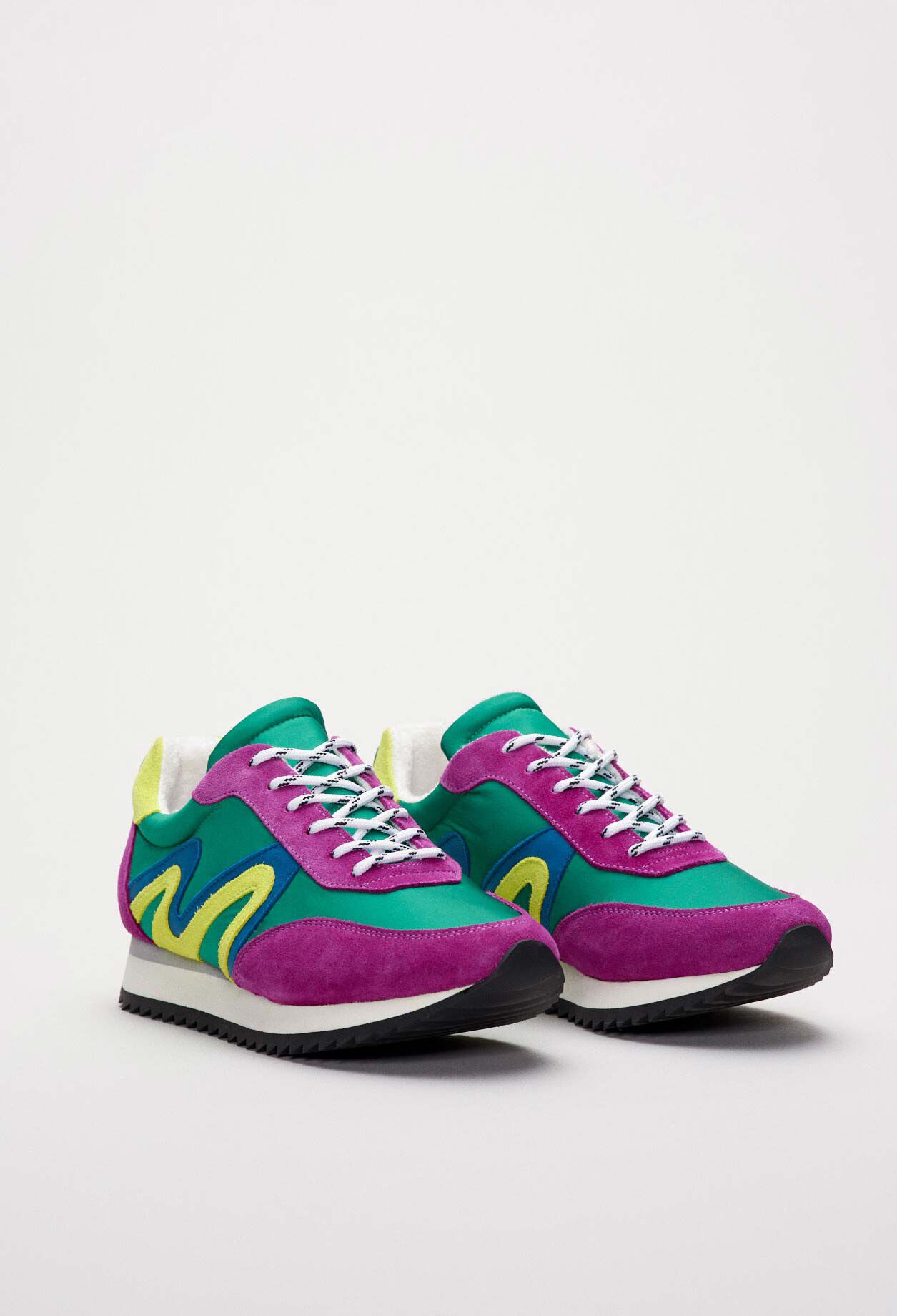 Zapatillas de cuero de colores
