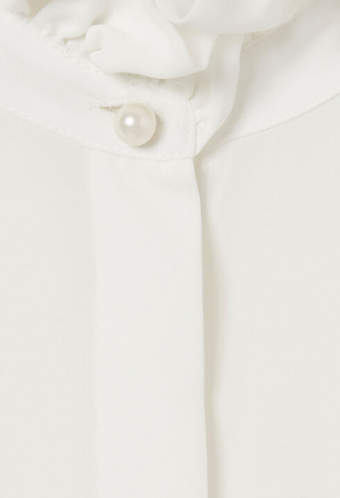 Camisa fluida cuello victoriano