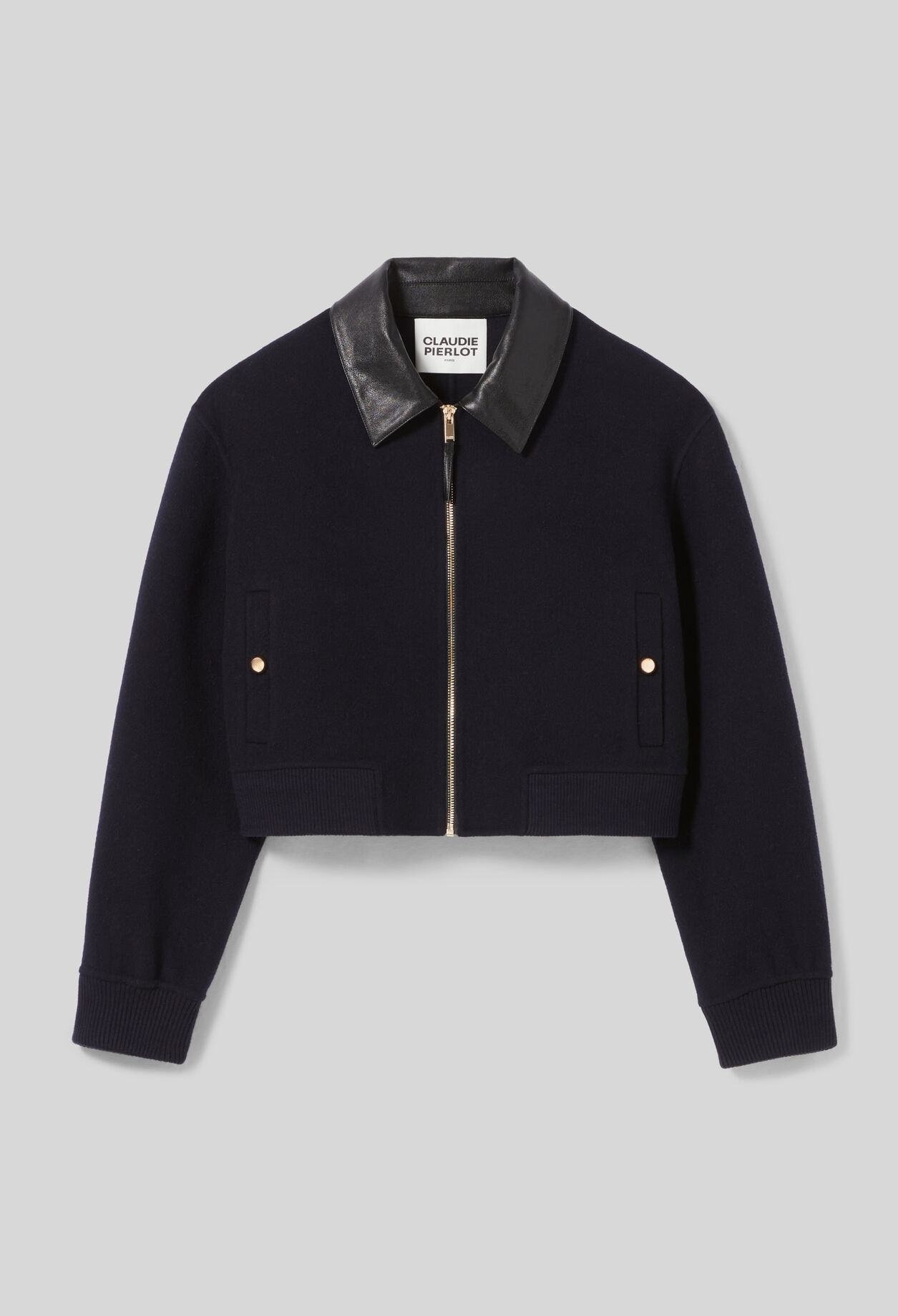 Chaqueta de lana con cuello
