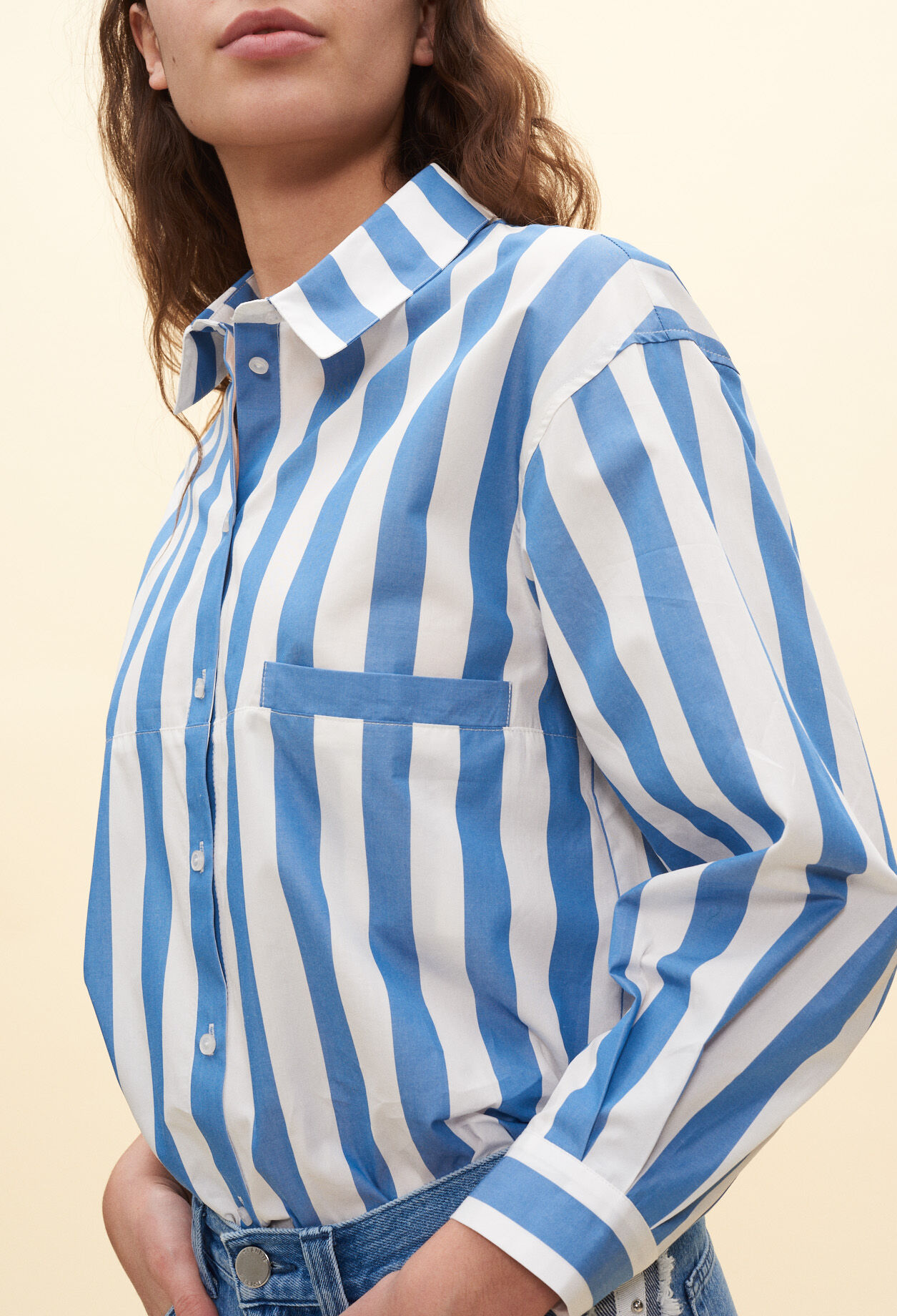 Camisa amplia de rayas