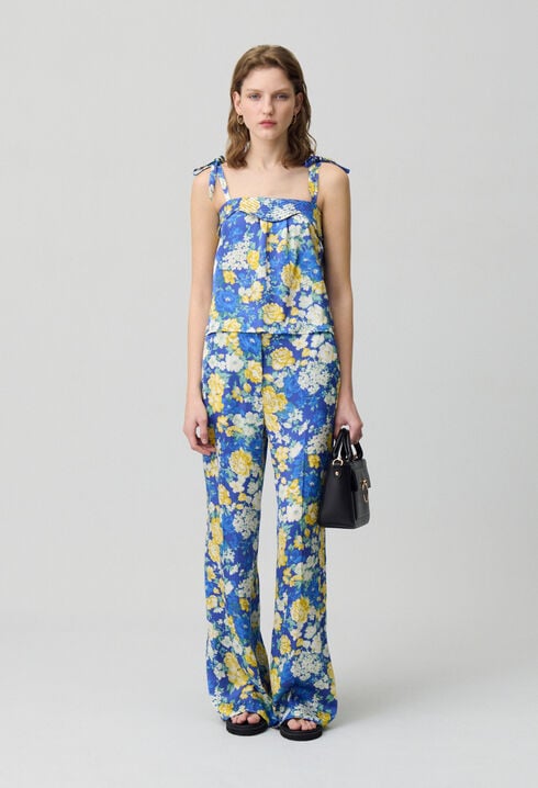 Top estampado con tirantes