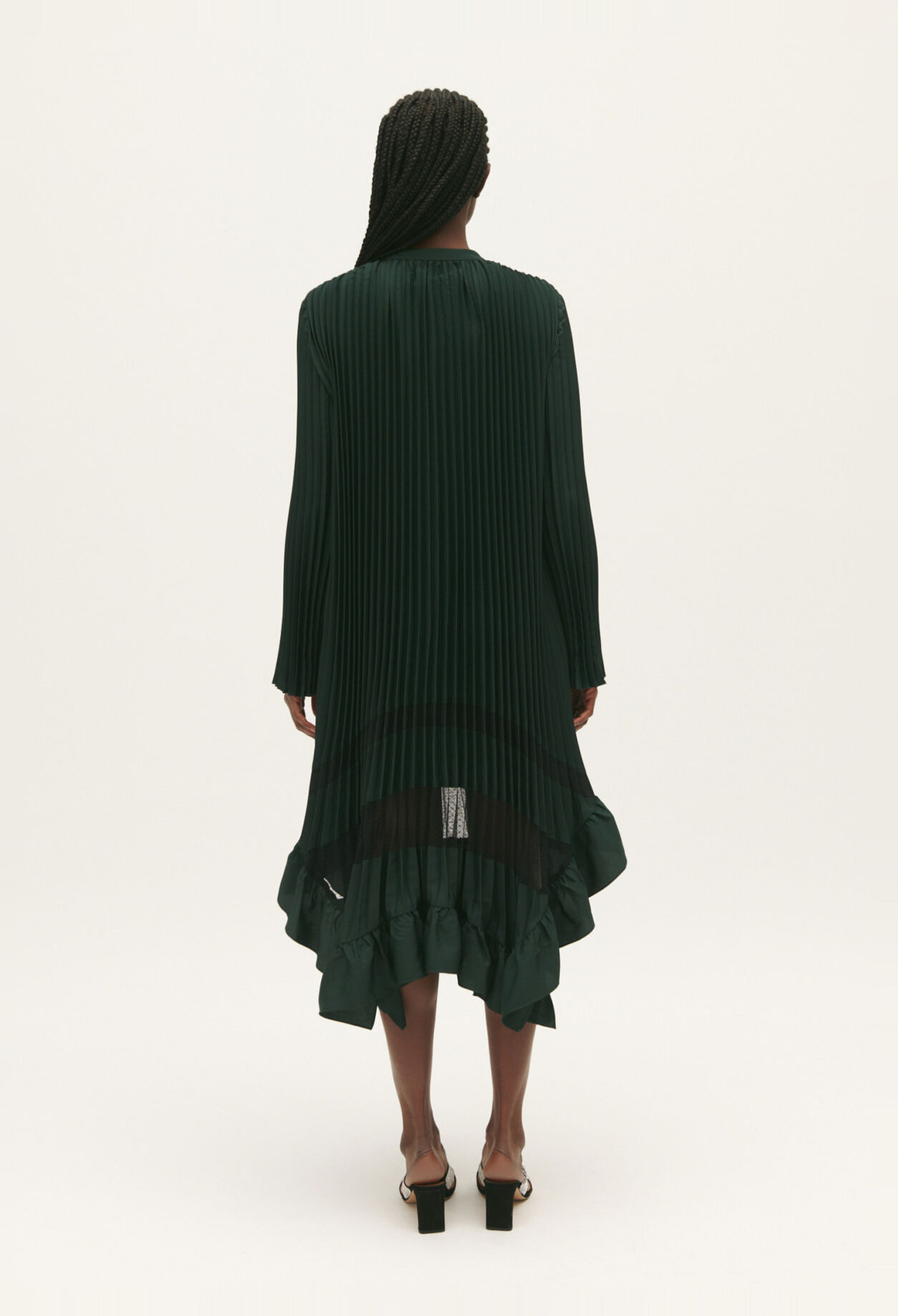 Vestido midi plisado