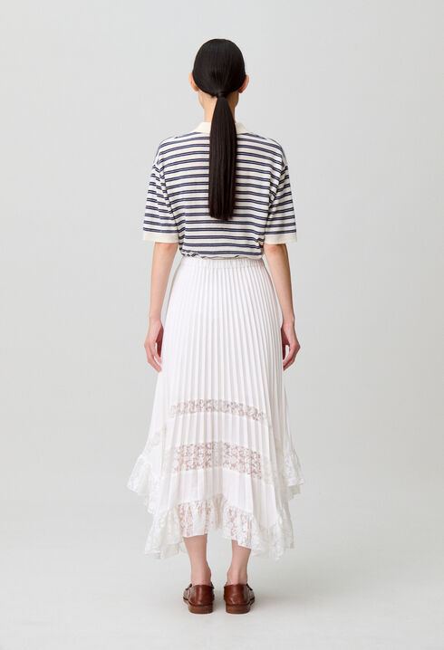 Falda plisada de flores