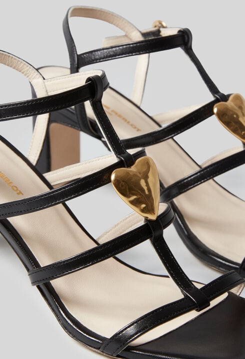 Sandalias de tacón corazón