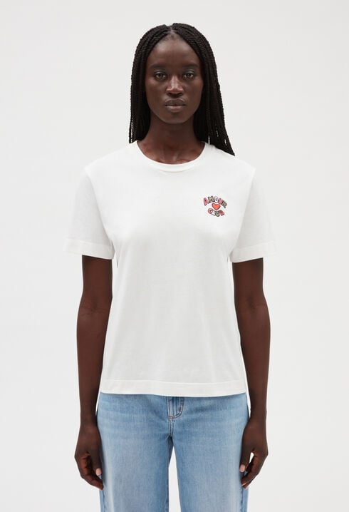 Camiseta manga corta club Amour blanco
