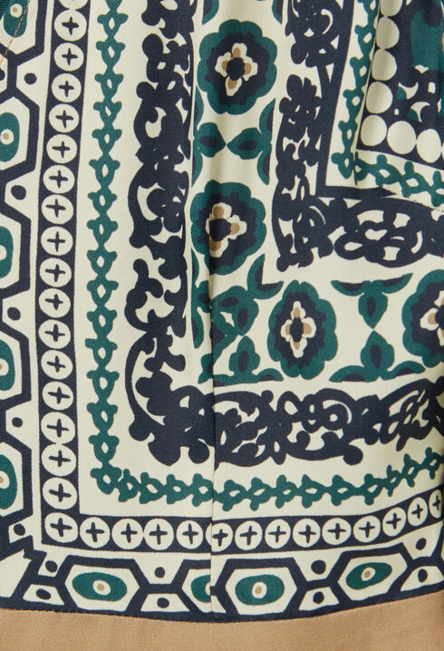 Vestido largo fluido estampado