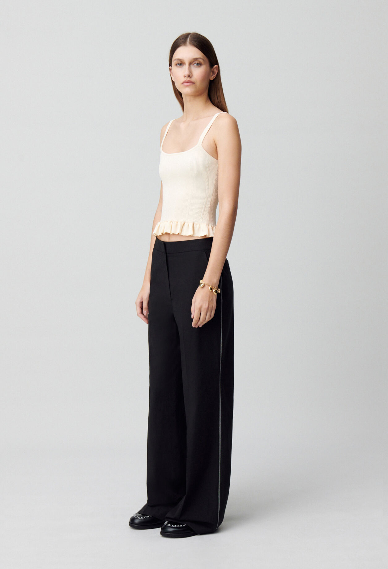Pantalón recto ancho