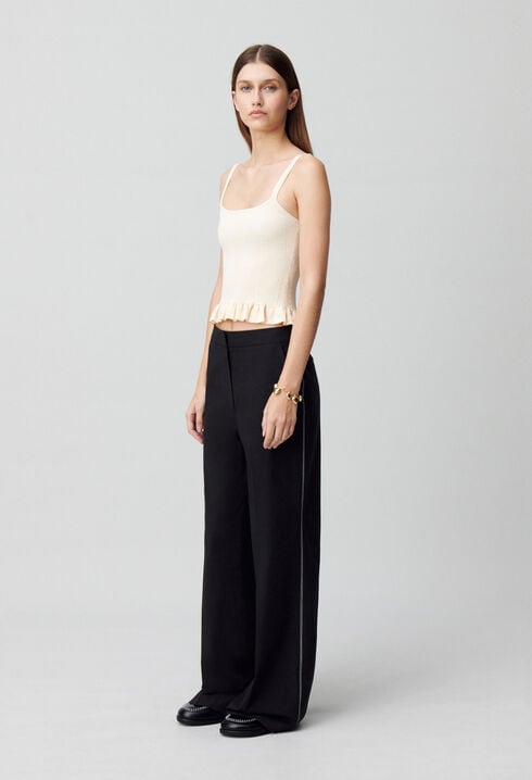Pantalón recto ancho