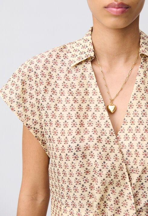Camisa fluida corta
