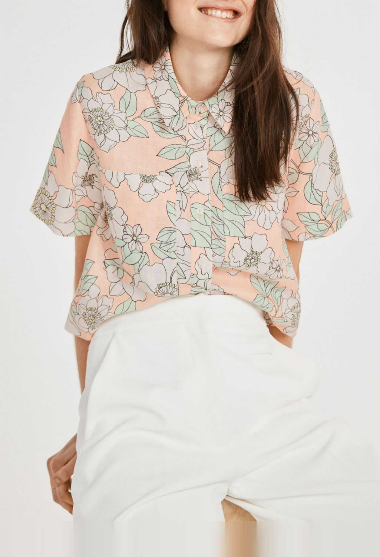 Camisa de manga corta estampada