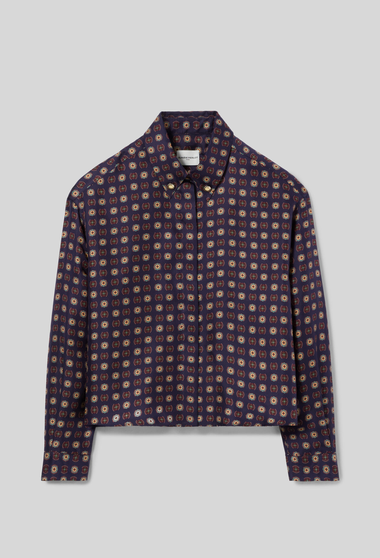 Camisa estampada de seda